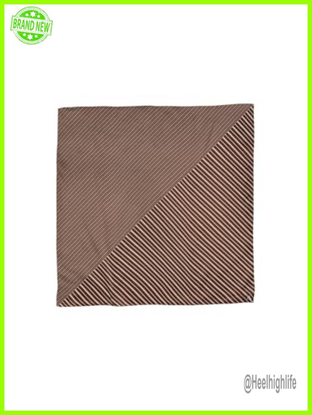 100% Silk Striped Scarf Lightweight Satin Square Accessory